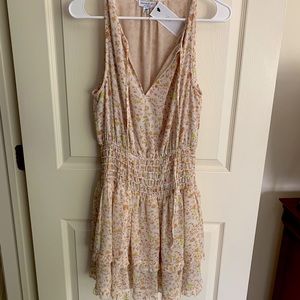 Current Air Sleeveless Smocked Floral Mini Dress